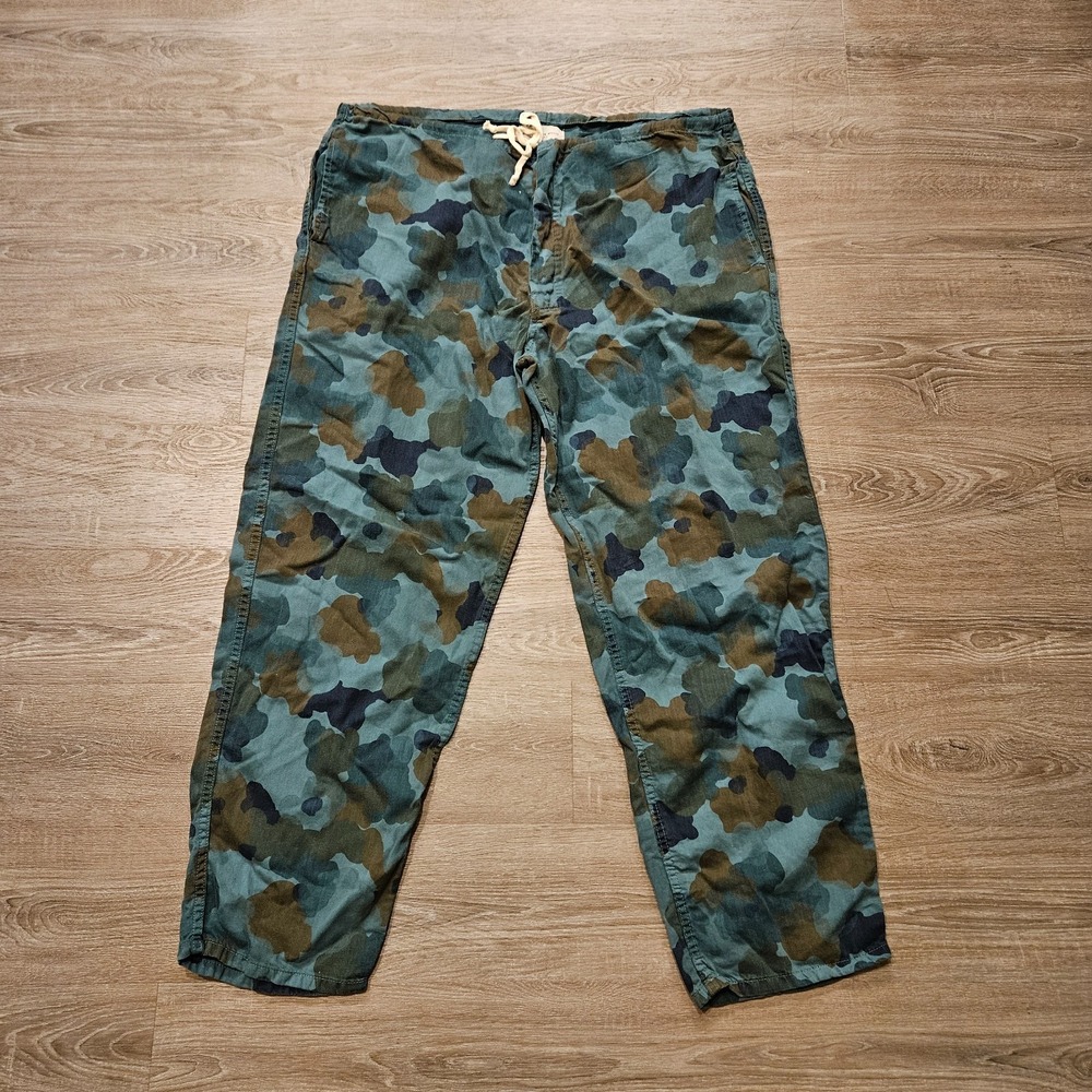 Imogene + Willie Camo Drawstring Pants Men's Large Cotton Relaxed USA - Picture 1 of 13